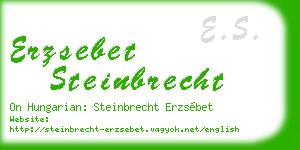 erzsebet steinbrecht business card